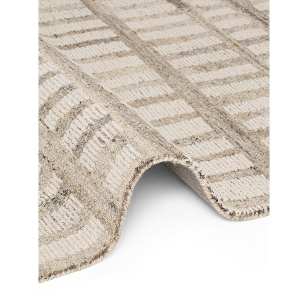 Covor crem țesut manual din lână 160x230 cm Boho 1.0 Linara – Vikosa-image-4