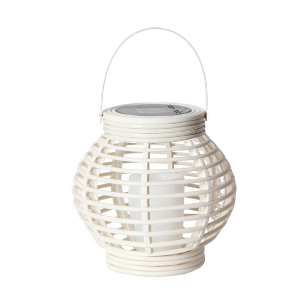 Felinar solar adecvat pentru exterior LED Star Trading Rustic, alb, înălțime 16 cm