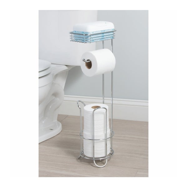 Suport din oțel cu poliță pentru hârtia igienică iDesign-image-3