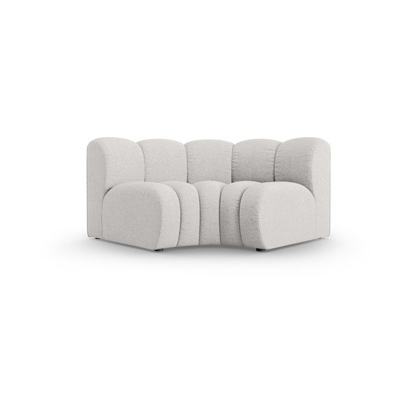 Modul pentru canapea modulară gri deschis cu tapițerie din chenille (cu colț variabil) Lupine – Micadoni 