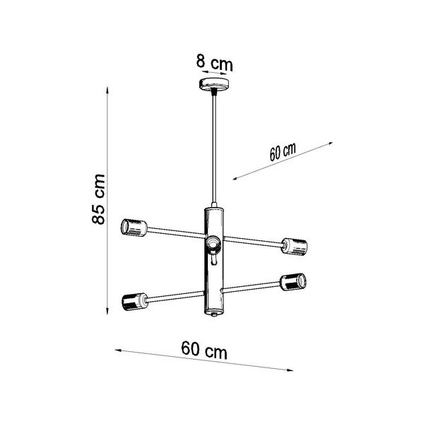 Lustră Sollux Donato 6, negru-image-3