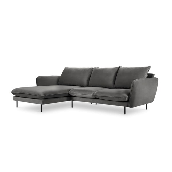 Colțar cu șezlong pe partea stângă Cosmopolitan Design Vienna, gri închis-image-3