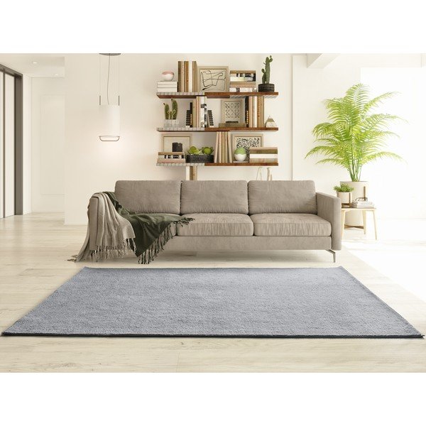 Covor gri din microfibră 80x150 cm Coraline Liso – Universal-image-2