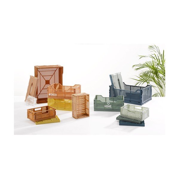 Cutie de depozitare verde-deschis din plastic 40x30x17 cm – Homéa-image-3