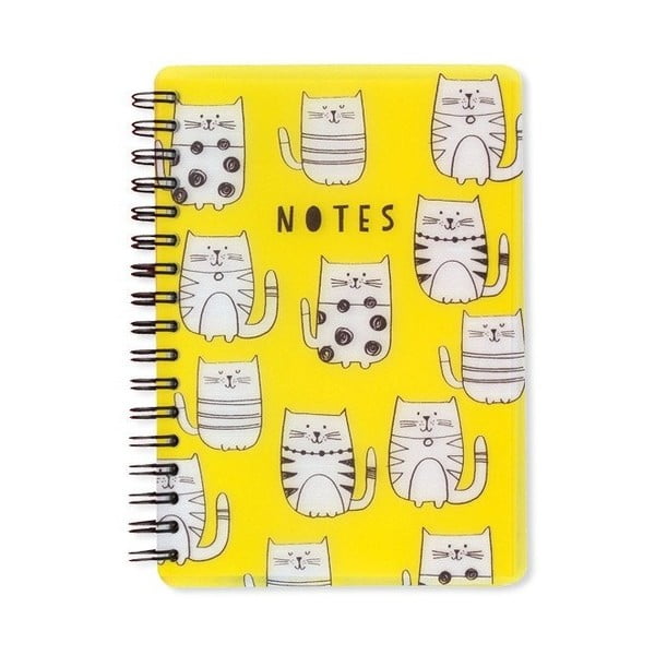 Agendă A6 Go Stationery Cats Yellow