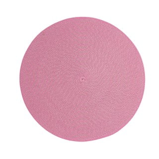 Suport rotund pentru farfurie Zic Zac Round Chambray, ø 38 cm, roz