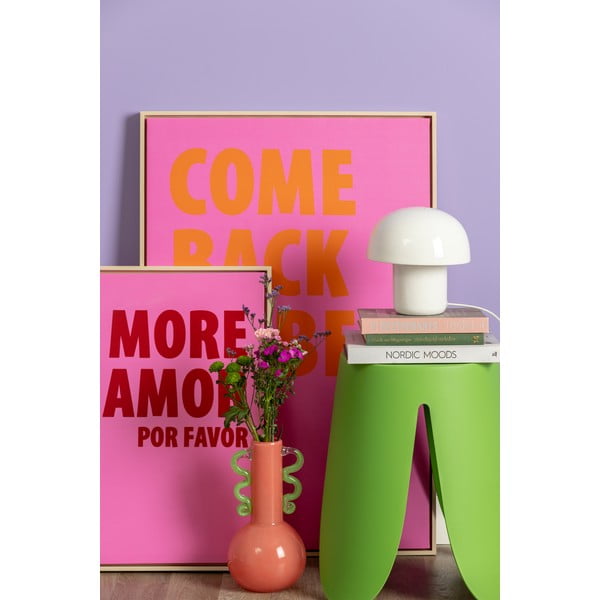 Veioză albă cu abajur din metal (înălțime 20 cm) Fat Mushroom – Leitmotiv-image-1