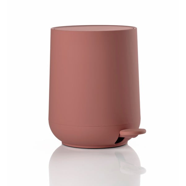 Coș de gunoi roșu deschis cu pedală din plastic 3 l Nova – Zone-image-2