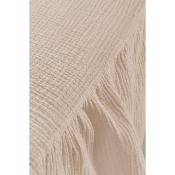 Cuvertură bej din muselină 160x200 cm Amilia – Jotex