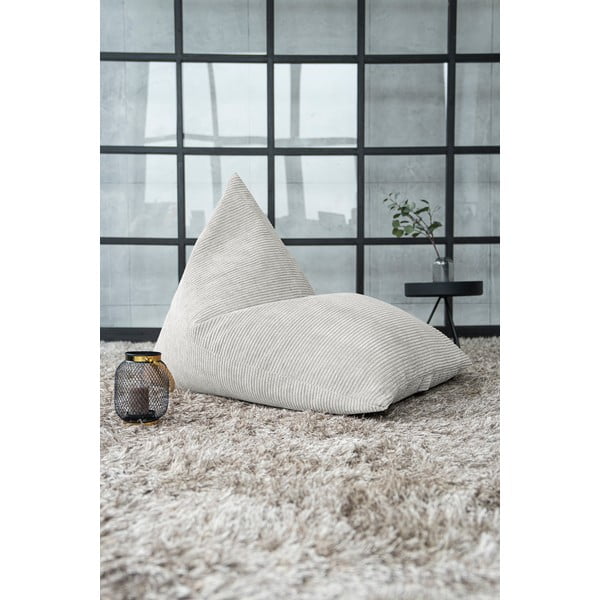 Fotoliu bean bag negru cu tapițerie din catifea reiată Razz – SLOWDOWN-image-1