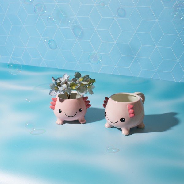 Cană roz-deschis Axolotl – Sass & Belle-image-2