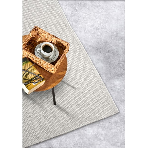 Covor crem țesut manual din amestesc de lână 190x280 cm Pradesh Natural White – Elle Decoration-image-2