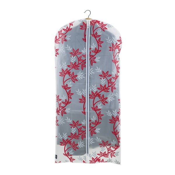 Husă protecție haine Domopak Living, lungime 135 cm, alb-roșu