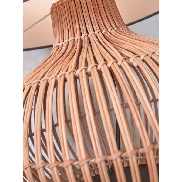Veioză gri închis/în culoare naturală cu abajur textil (înălțime 48 cm) Kalahari – Good&Mojo-image-4