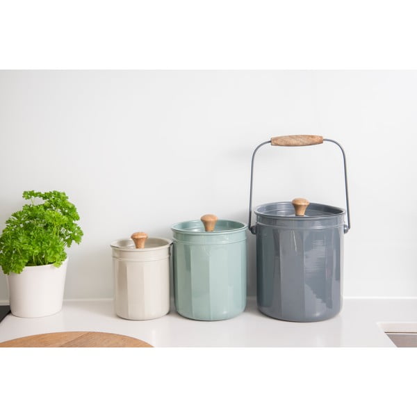 Containere din oțel pentru deșeuri compostabile în set de 3 - Kitchen Craft-image-3