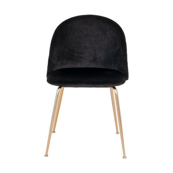 Scaune de dining negre 2 buc. din catifea Geneve – House Nordic-image-1