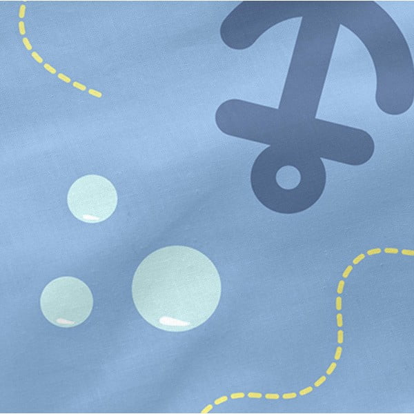 Cearșaf din bumbac pentru copii Happynois Yellow Submarine, 120 x 60 cm-image-3