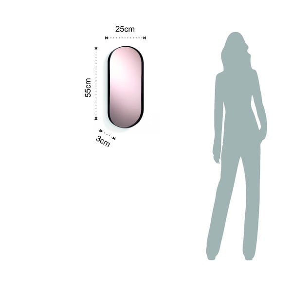Oglindă ovală de perete Tomasucci Afterlight, 25 x 55 cm-image-2