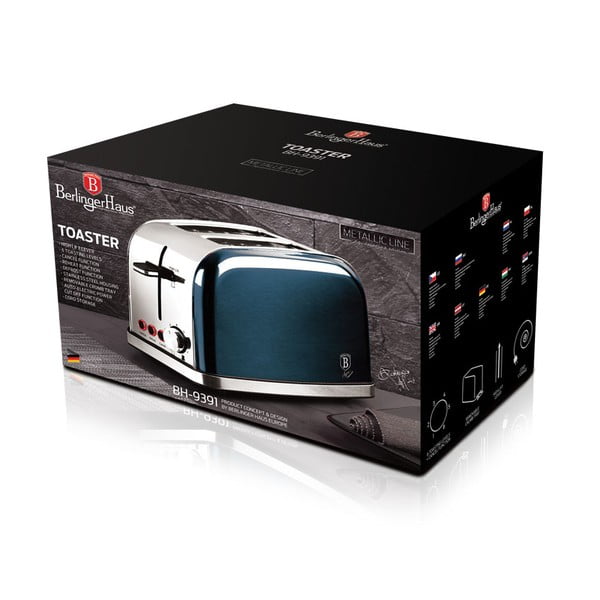 Prăjitor de pâine albastru Aquamarine Metallic Line - BerlingerHaus-image-3