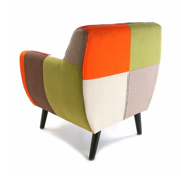 Fotoliu Versa Red Patchwork Jane-image-1