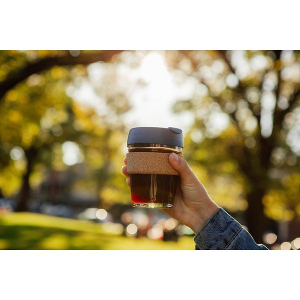 Cană de voiaj neagră/maro 340 ml Brew Cork Nitro M – KeepCup-image-1
