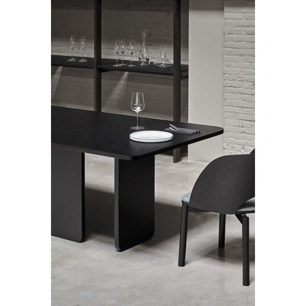 Masă de dining Teulat Arq, 200 x 100 cm, negru-image-2