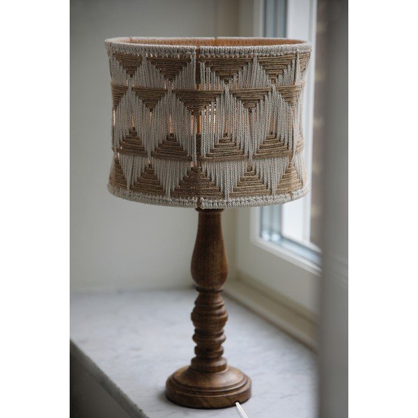 Veioză maro/în culoare naturală cu abajur textil/cu abajur din iută (înălțime 45 cm) Ano – Markslöjd-image-2