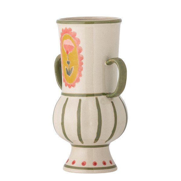 Vază bej din gresie pictată manual (înălțime 21 cm) Odina – Bloomingville-image-2