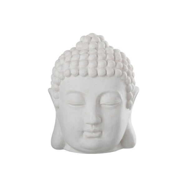 Decorațiune J-Line Buddha, 13 x 17 cm, alb 