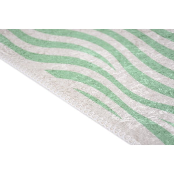 Covor tip traversă verde lavabil 80x200 cm Green Zebra – Vitaus-image-2