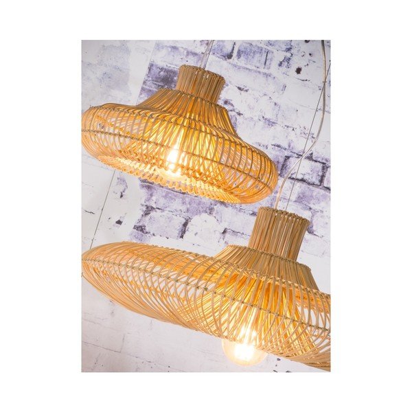 Lustră cu 2 abajururi din ratan Good&Mojo Kalahari, Ø 45 cm-image-1