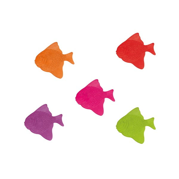 Covorașe antiderapante pentru copii pentru cadă 5 buc. 16x16,5 cm Poissons – MSV-image-1