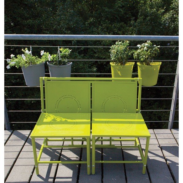 Bancă de balcon pliabilă Esschert Design Magic, verde-image-2
