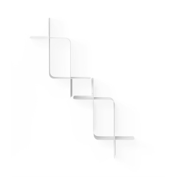 Rafturi alb mat 2 buc. etajate din oțel 62 cm Montage – Umbra