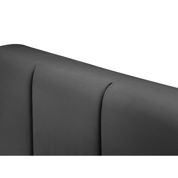 Pat boxspring 200x200 cm gri închis cu spațiu de depozitare Afra – Mazzini Beds-image-4