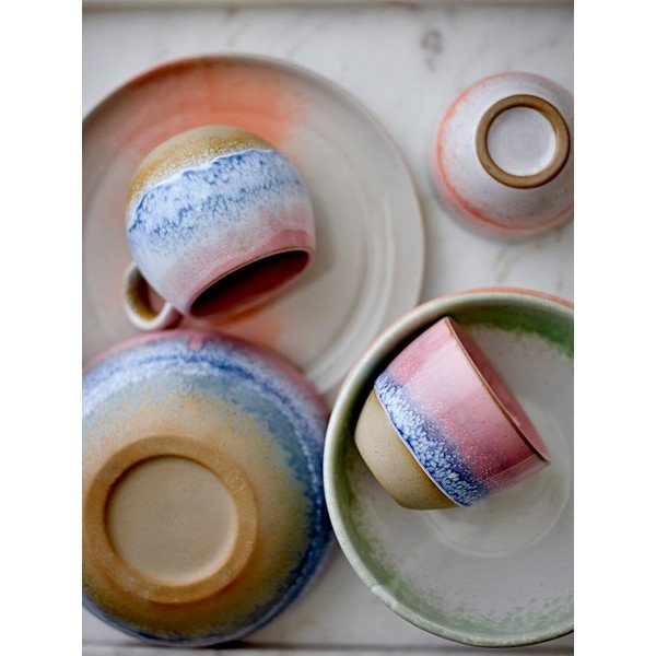 Ceașcă roz prăfuit din gresie ceramică 195 ml Paula – Bloomingville-image-3