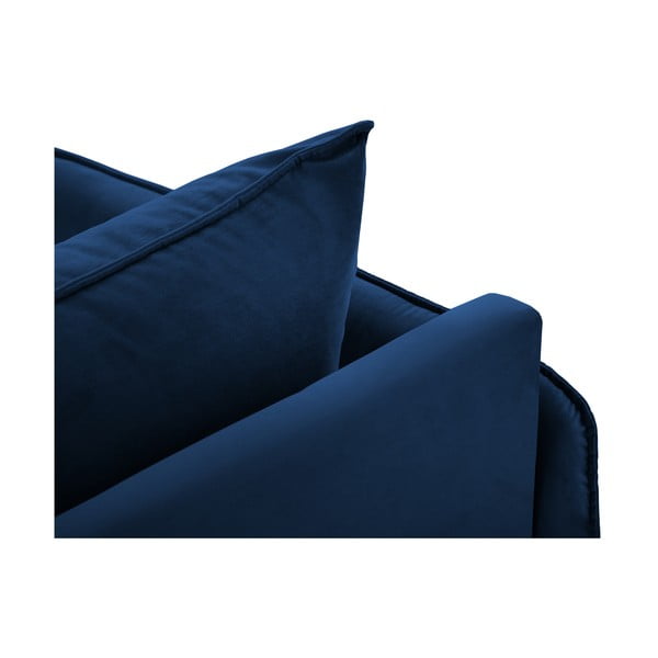 Fotoliu de relaxare din catifea albastră (colțul din stânga) Vienna - Cosmopolitan Design-image-4