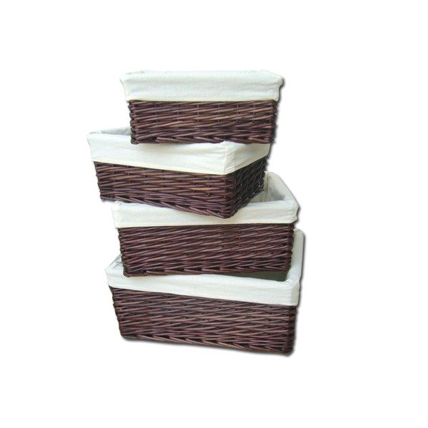 Set 4 coșulețe Wicker Dark-image-2