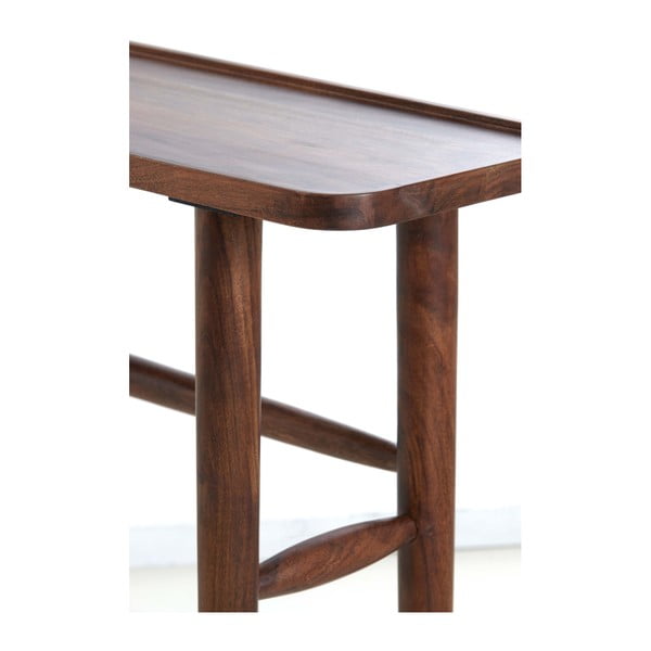 Masă consolă maro din lemn masiv de acacia 30x120 cm Qiano – Light & Living-image-4