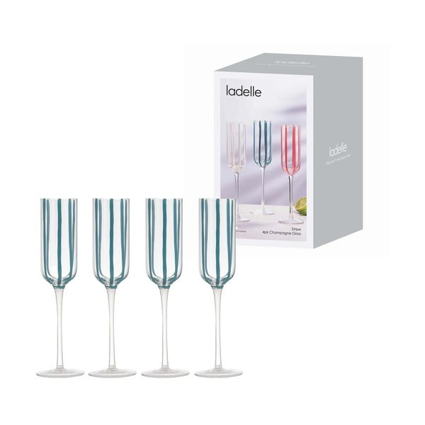 Set de pahare 4 buc. de șampanie 180 ml Stripe – Ladelle-image-2