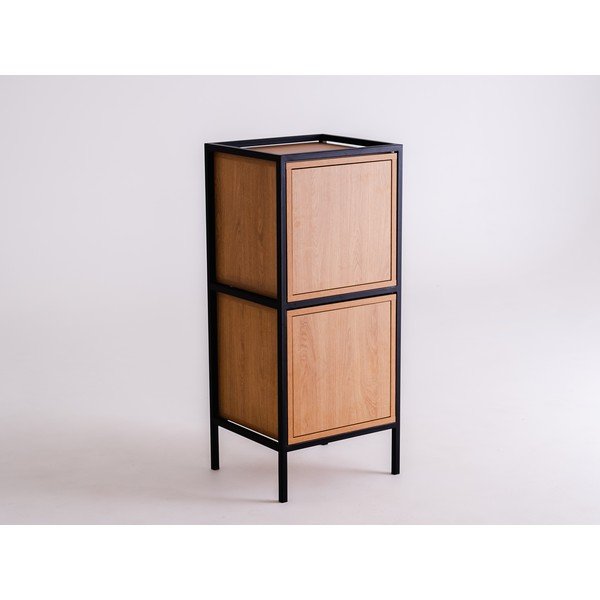 Dulap negru în decor stejar 45x102 cm Skap - CustomForm-image-2