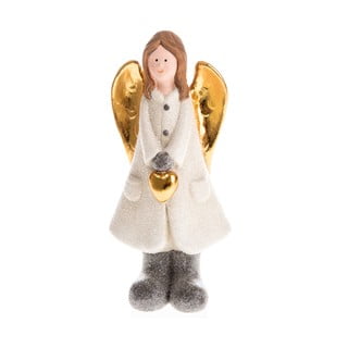 Figurină înger din ceramică albă Dakls, înălțime 17 cm
