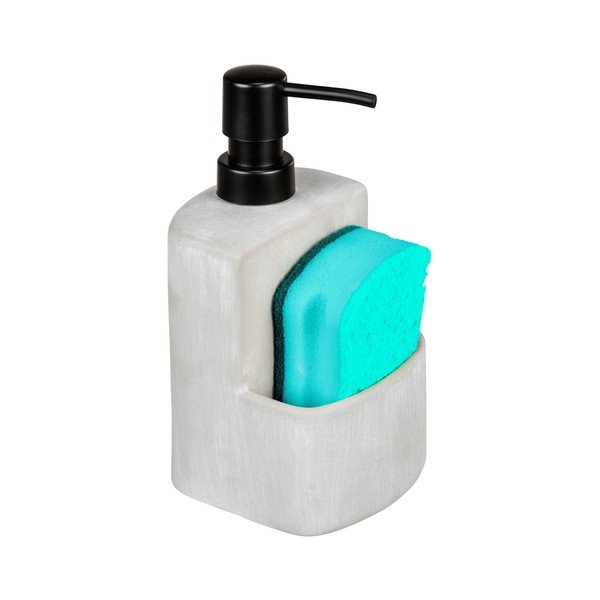 Dozator de săpun din ceramică Wenko Concrete, alb-image-3