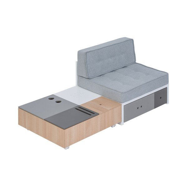 Pernă de șezut pentru modul canapea Vox Custom, albastru gri-image-2