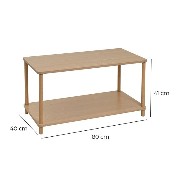 Măsuță de cafea în culoare naturală 40x80 cm Gaia – Casa Selección-image-4