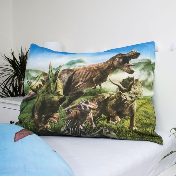 Lenjerie de pat pentru copii din bumbac pentru pat de o persoană 140x200 cm Jurassic World – Jerry Fabrics-image-1