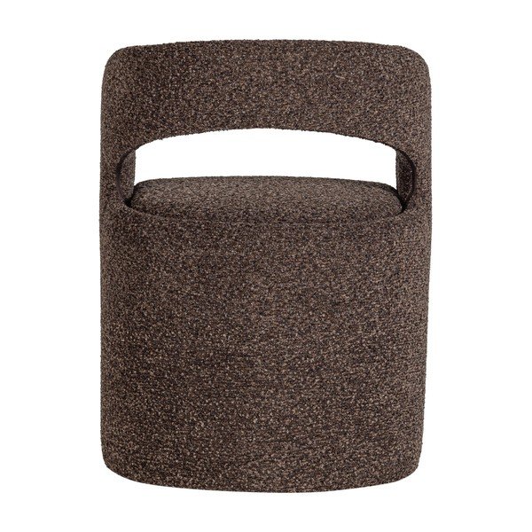 Scaun de living maro închis cu cotiere tapițat Lanor – WOOOD-image-4