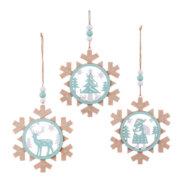 Decorațiuni de Crăciun suspendate 3 buc Snowflake - Casa Selección