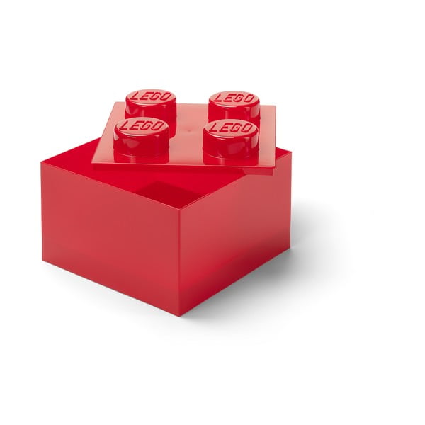 Cutie de depozitare pentru copii  roșie din plastic 25x25x18 cm – LEGO®