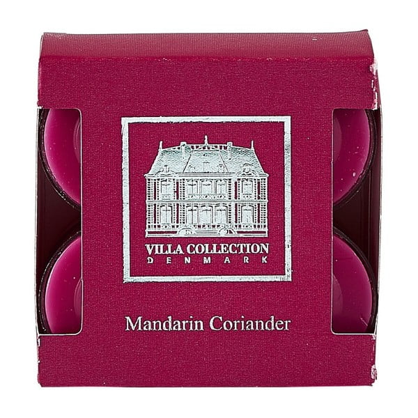 Set de 8 lumânări cu iz de coriandru și mandarine Villa Collection